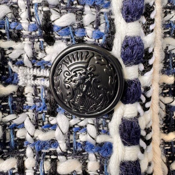 NWT Christian Lacroix Tweed Collarless Cropped Blazer - Picture 8 of 13